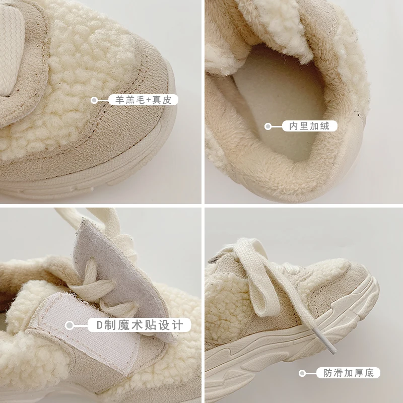 Детская обувь для девочек модная папы новая зимняя спортивная повседневная с