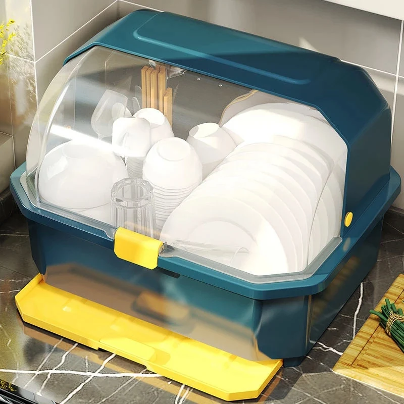 

Bowl And Chopsticks Box Bowl Drain Rack Kitchen Holder With Lid Dish Rack Plastic Cupboard Plastic Storage Box