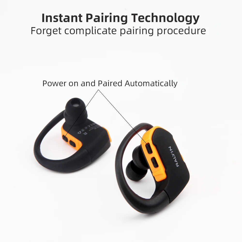 TWS Bluetooth наушники Ralyin M9 беспроводные с 10 часами музыки bluetooth 5 0 спортивные защитой