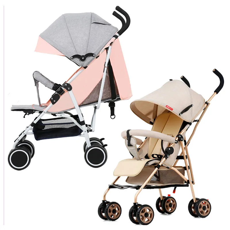 Portable Lightweight Baby Stroller Can Sit Lie Down Folding Shock Absorber Light Baby Stroller Travel Pushchair Umbrella Cart