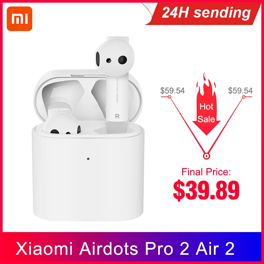 TWS гарнитура Xiaomi Airdots Pro 2 Bluetooth наушники с голосовым управлением двойным