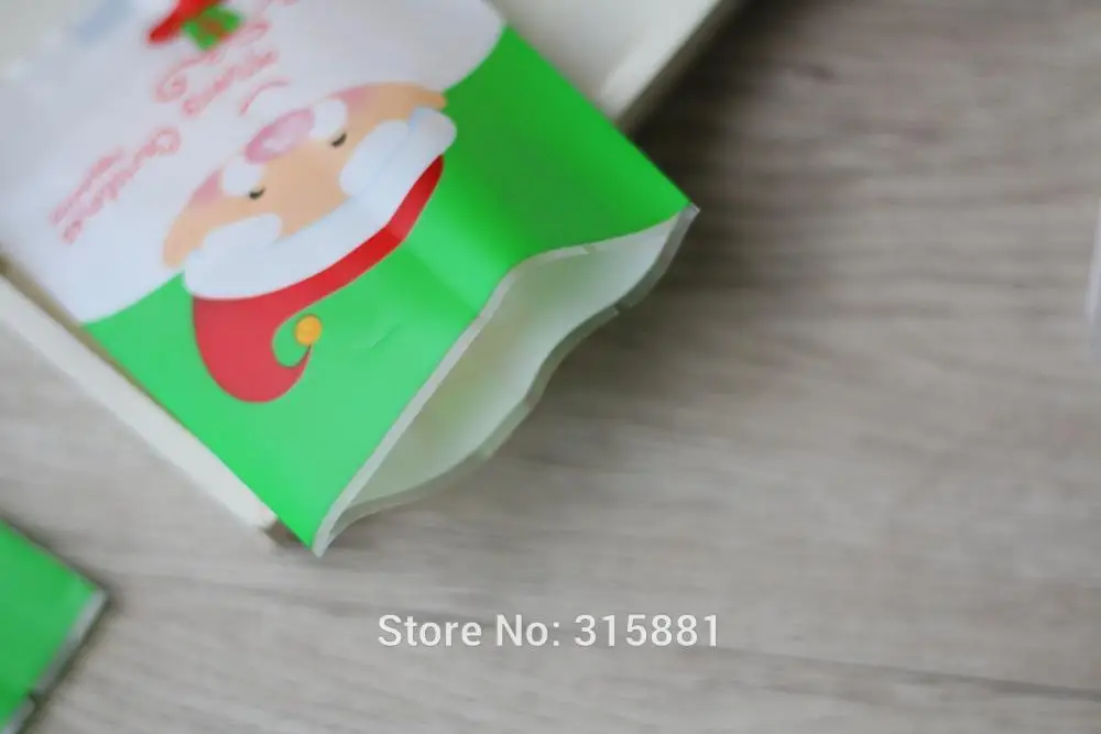 

Merry Christmas Cookie Bags Cake Cookies Wrappers -Snacks,Party, Favor,Gift, Bread Handmade Plastic Bag 300pcs/lot