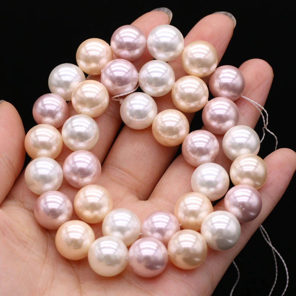 

Natural Shell Beads Round Mixed Dispersion Spacer Beads for Jewelry Making DIY Necklace Bracelet Earring and Accessories