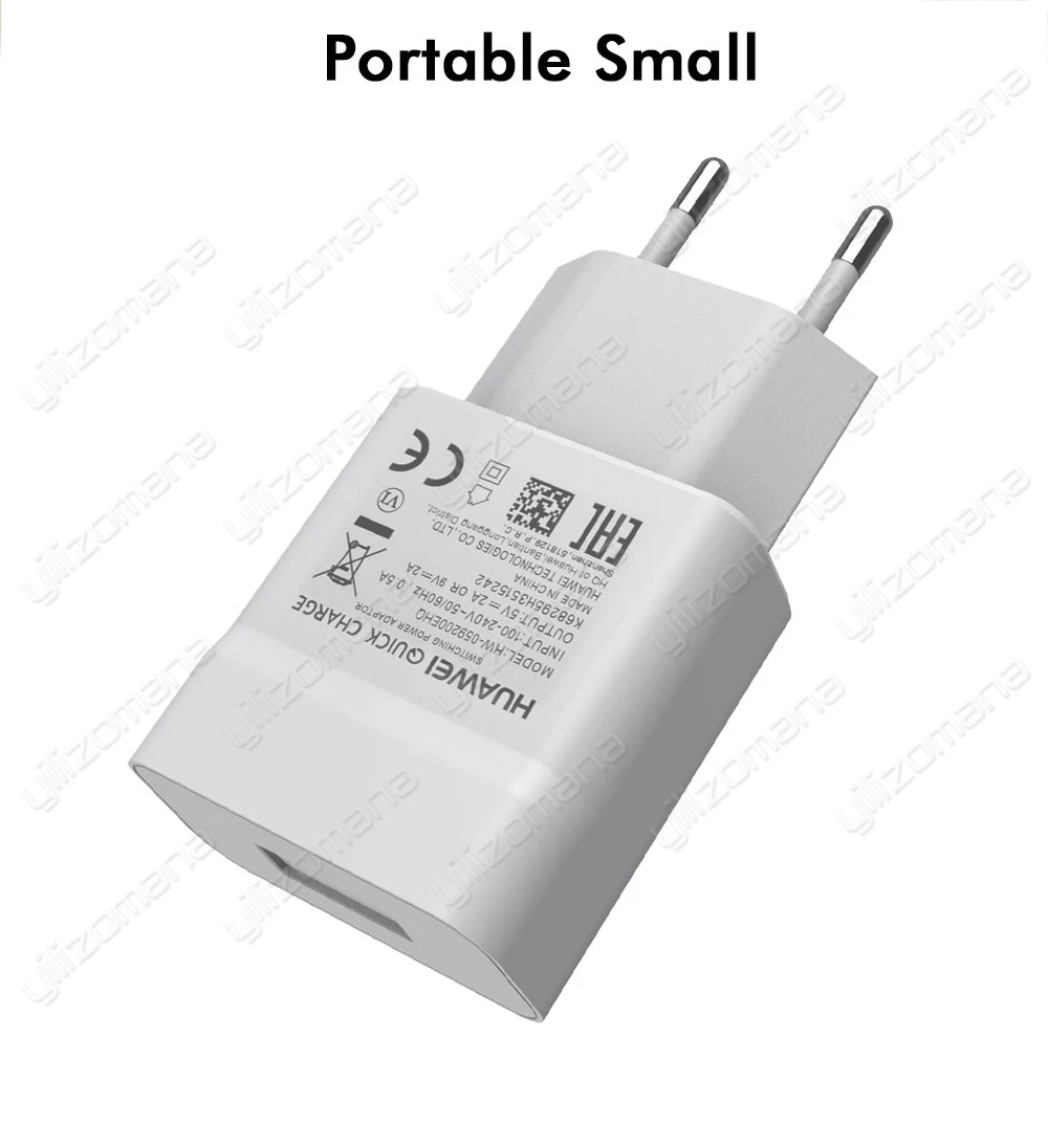Оригинальное зарядное устройство huawei, 5 В/2 А, 9 В/2 А, USB, быстрая зарядка для huawei P8 P9 Plus Lite Honor 8 9 Mate10 Nova 2 2i 3 3i, оригинальная зарядка