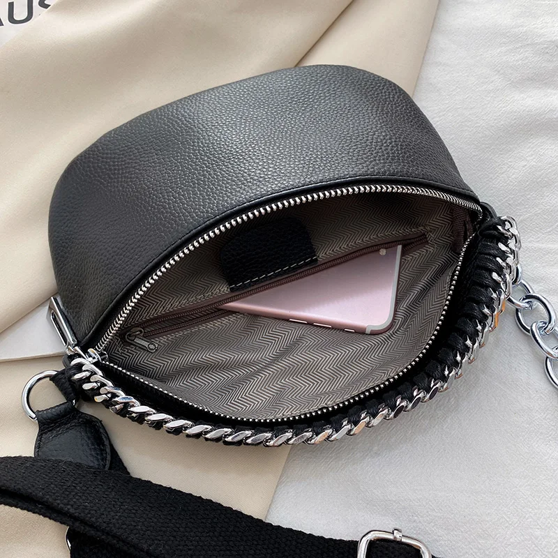 

Women Bags Chest Bags for Ladies Designer Bags Luxury Genuine Leather Shoulder Bag Female Waist Bags Chains Bags High Quality