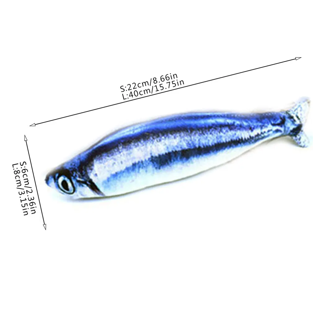 

Artificial Fish Shape Simulation Plush Pet Cat Chew Toy Cat Mint Catnip Fish Toys Interaction Training Toys