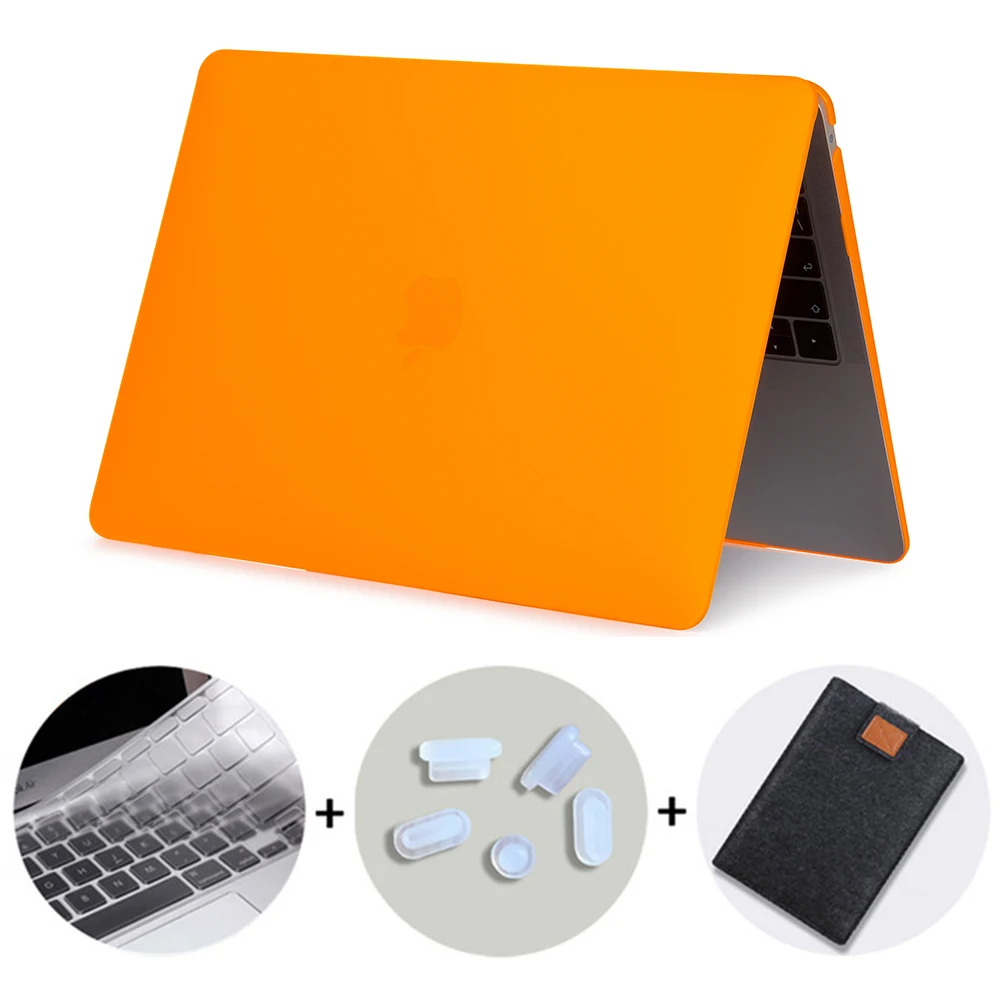 Orange MTT Прозрачный матовый чехол для Macbook Air Pro retina 11 12 13 15 сумка для ноутбука чехол для Apple mac book Air 13,3 дюймов жесткий чехол - Цвет: Orange