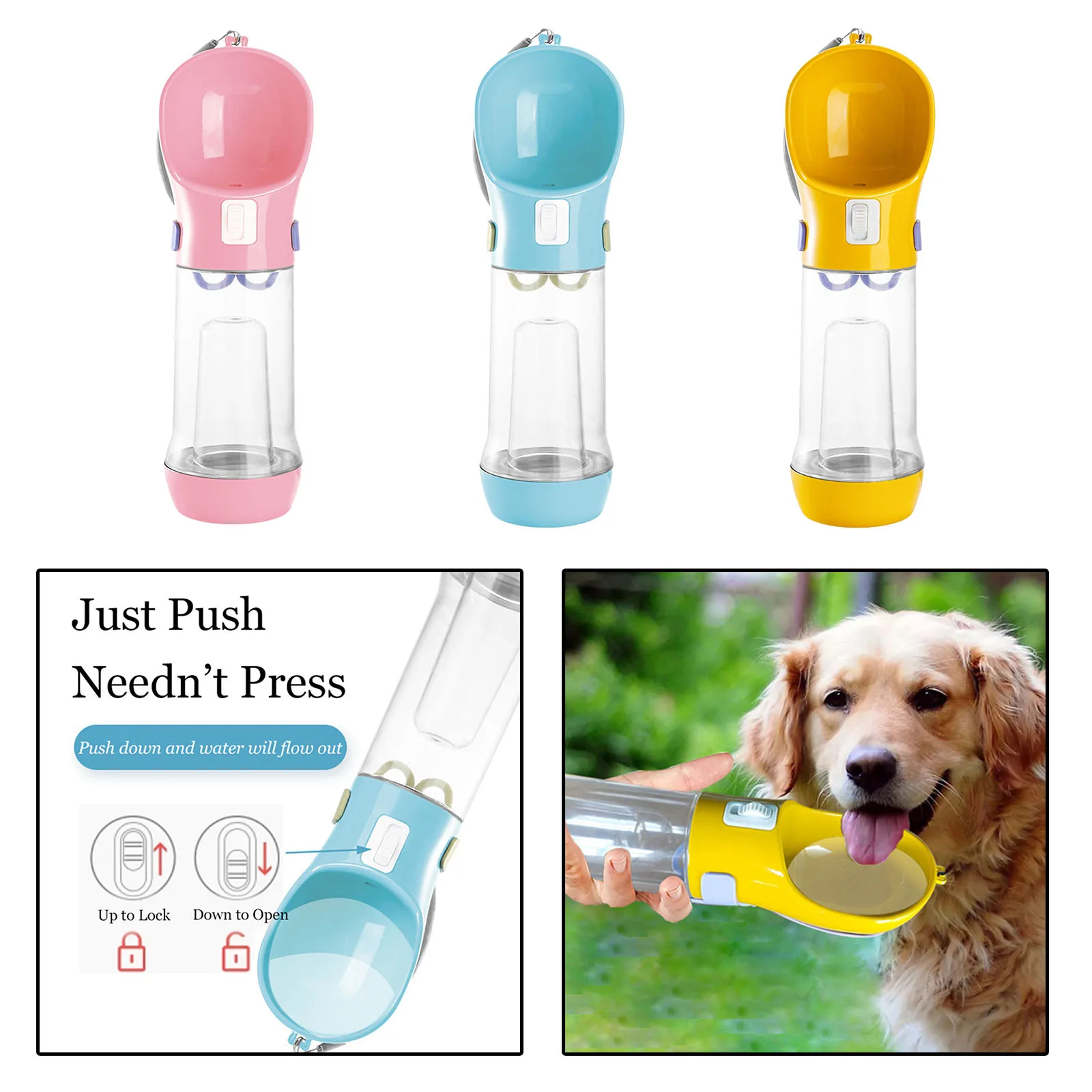 

300ml Dog Water Bottle Pet Water Dispenser Drinking Feeder for Pets Walking