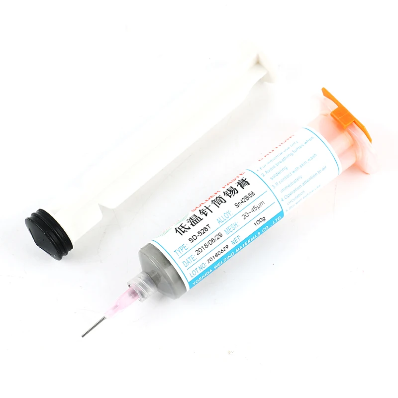 Новейшая низкотемпературная Бессвинцовая паяльная паста Sn42/Bi58 100 г паяльный флюс