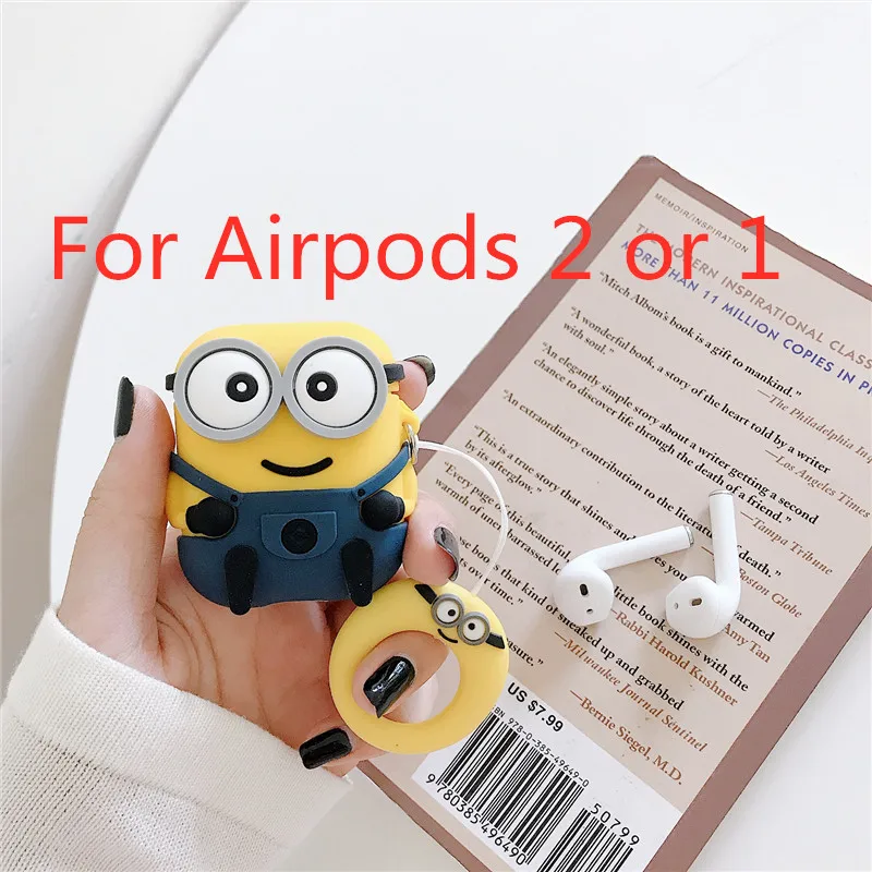 for Airpod1or2 Беспроводные bluetooth-наушники с изображением Рика и Морти, милый 3D чехол для Apple AirPods, силиконовый чехол для зарядки - Цвет: for Airpod1or2