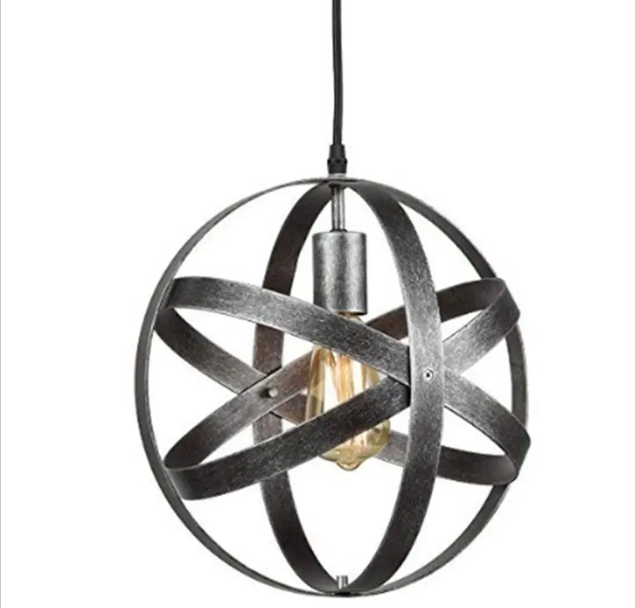 Американский кантри промышленный Ретро подвесной светильник из кованого железа