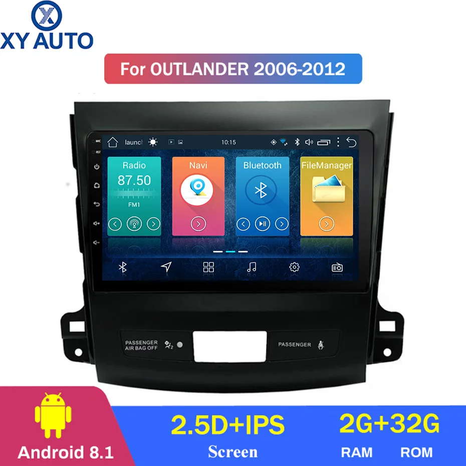 9 дюймовый 2.5D IPS HD мультисенсорный экран Android 8 1 NAVI для Mitsubishi Outlander 2006 2012 с Bluetooth USB WIFI