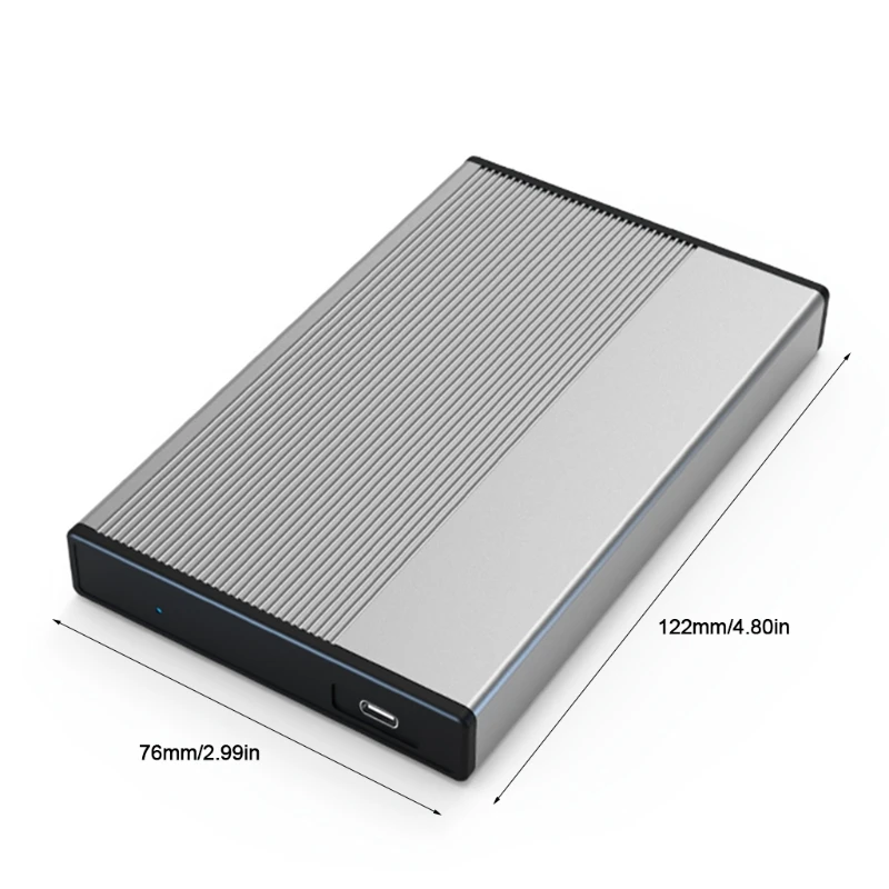 

Blueendless 2.5in HDD Enclosure SSD Box USB3.0 Micro-B Type C 5Gbps High Speed 6TB Hard Disk Storage Box with Cables