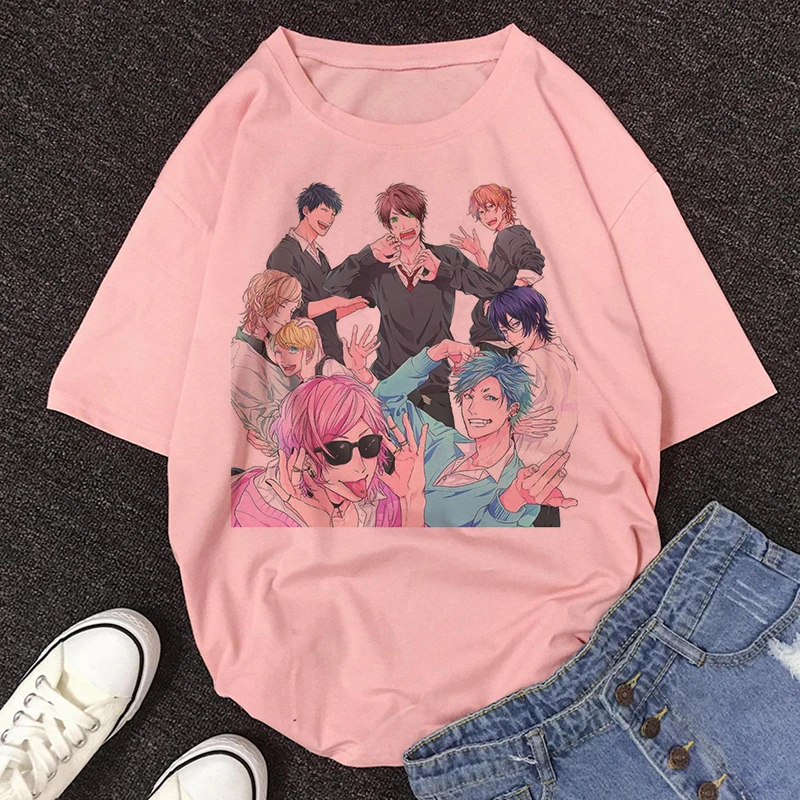 

Kawaii одежда Yarichin клуб Забавный принт футболка для мальчиков любовь японское аниме женские футболки ЛГБТ оверсайз уличная одежда футболки