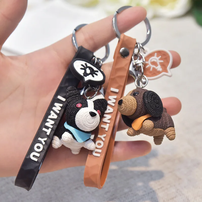 Лидер продаж эксклюзивная кукла животное щенок брелок для ключей Автомобильный