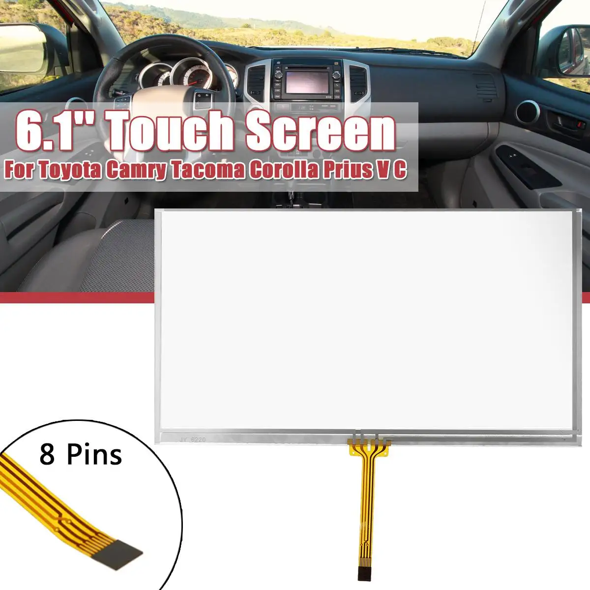Сенсорный экран 6 1 дюйма стеклянная панель дигитайзера для Toyota Camry Tacoma Corolla Prius V C