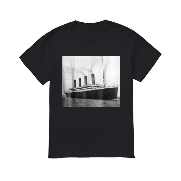 

2019 Fashion summer Tshirt 100% Cotton Creative Graphic Titanic Sailing Ship Cruise Vessel Shirt