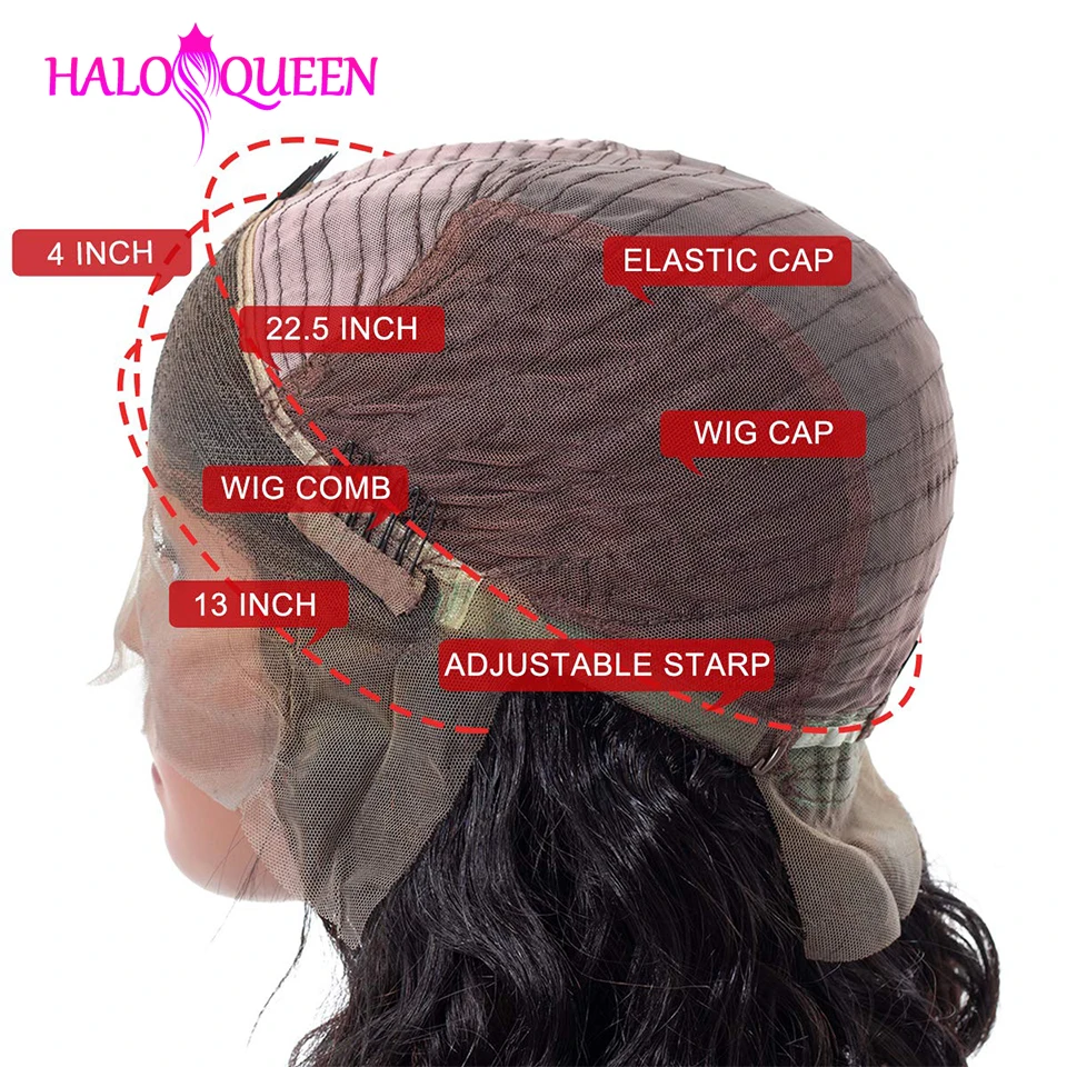 Прямые парики HALOQUEEN 13*4 из человеческих волос на сетке спереди с эффектом омбре 2 #
