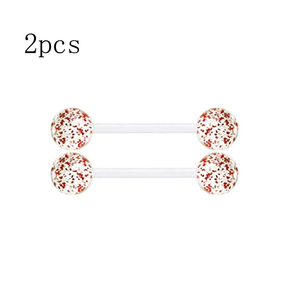 Tongue Nipple Ring Glow in Dark Flexible Straight Retainer Body Piercing Jewelry 4 Style |