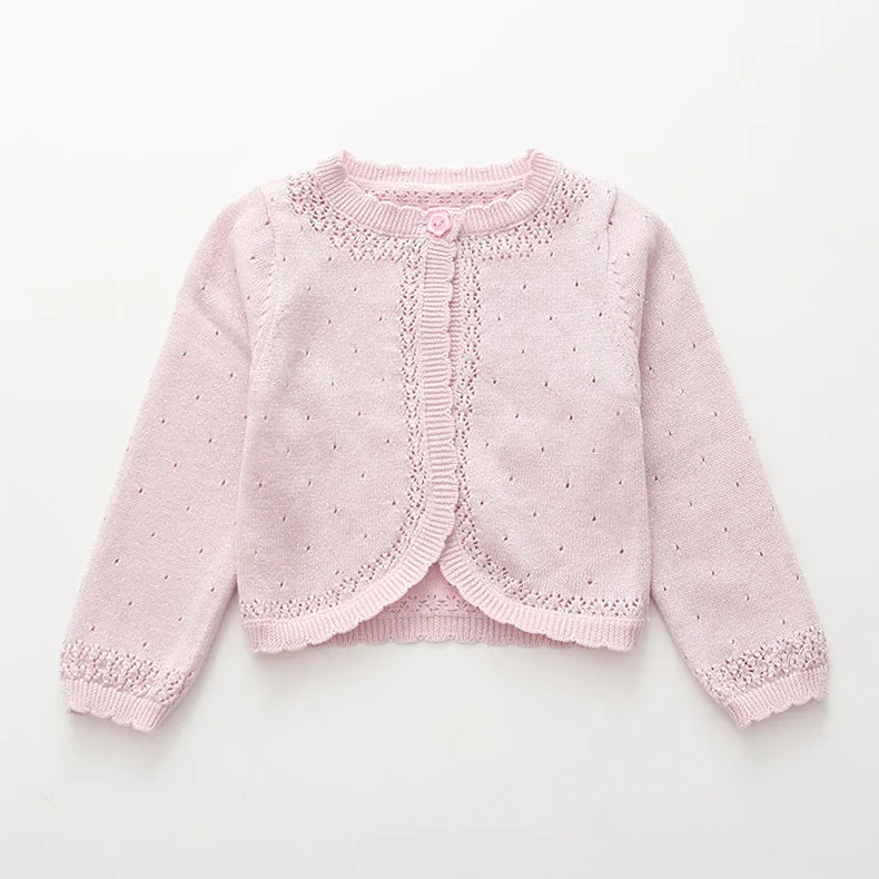 0-4yrs розовый кардиган для маленьких девочек Свитер с длинными рукавами 100%