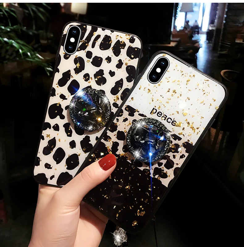 OnePlant Роскошный чехол для телефона, полный держатель дрели для iPhone X XS MAX XR, милый клеевой чехол в форме сердца для iPhone 6S 7 8 Plus