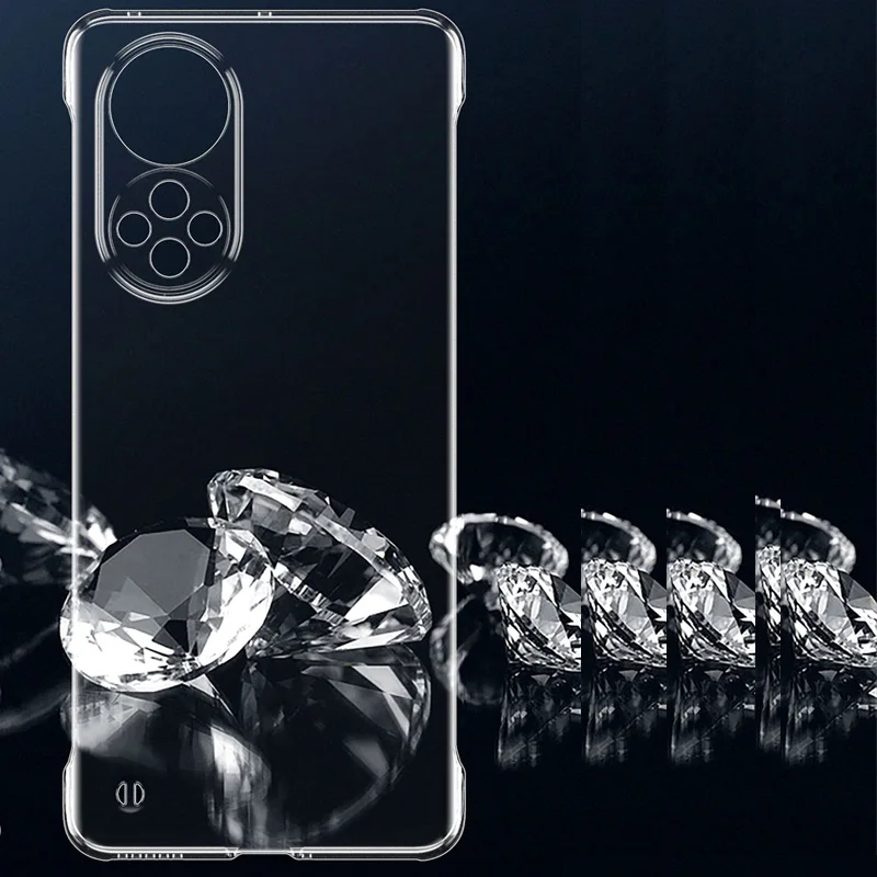 

For Huawei Honor 50 Pro 50S 30S Magic 3 Ultra Thin Frameless Clear Shockproof Absorption Hard Bumper Clear Case For Honor 20 Pro