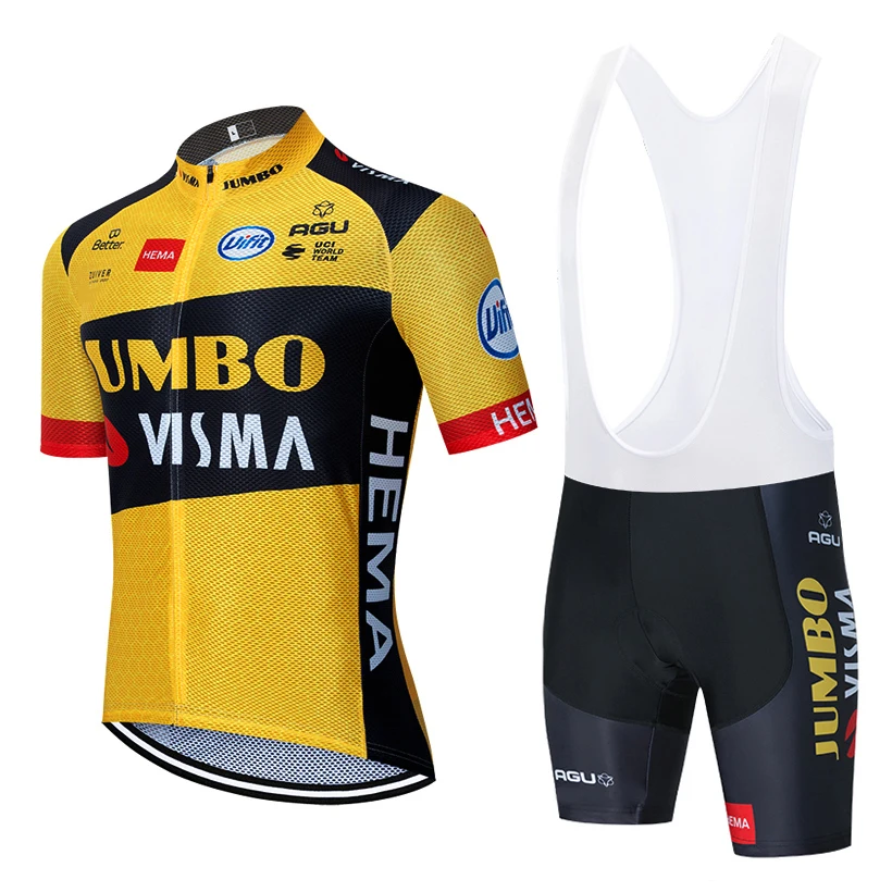 Новинка 2020 команда JUMBO VISMA Велоспорт Джерси 20D велосипедные шорты комплект MTB Ropa
