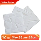 12 шт. 3D наклейки на стену, украшение для спальни, водонепроницаемые самоклеящиеся обои, обои для гостиной, кухни, ванной, фоновой стены для телевизора