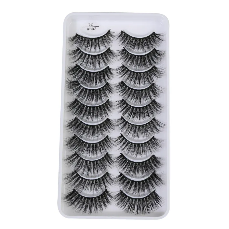 

10 pairs 3D Mink False Eyelashes Natural Thick Lashes Handmade Soft Eyelashes Makeup Eyelashes Extension
