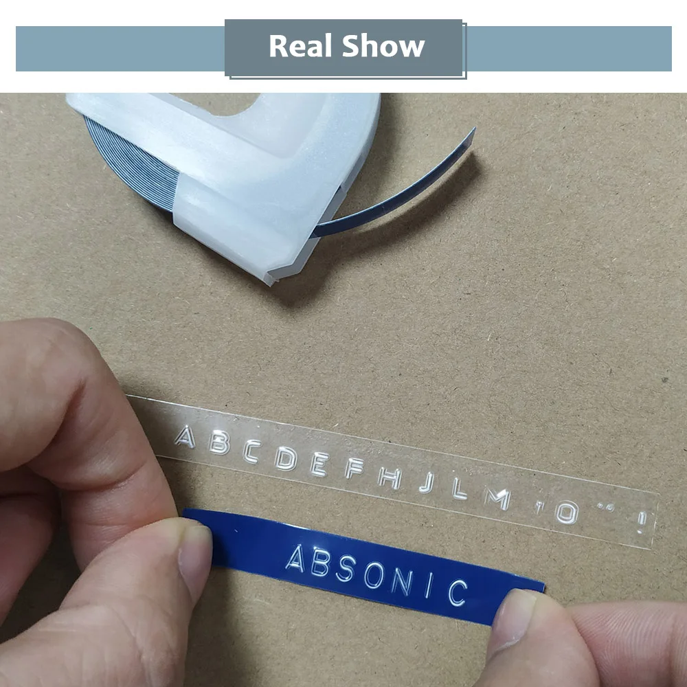 ABS 1 шт. 9 мм * 3 м для Dymo 3D пластиковая искусственная рельефная этикетка ПВХ