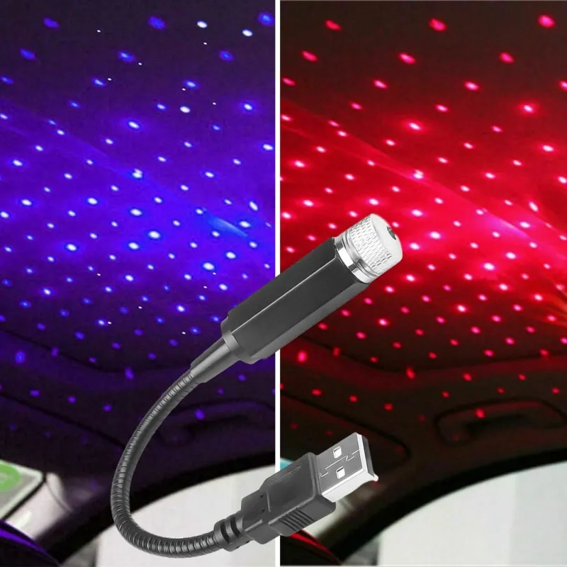 Светодиодный ночсветильник звезда на крышу автомобиля USB атмосферная лампа для