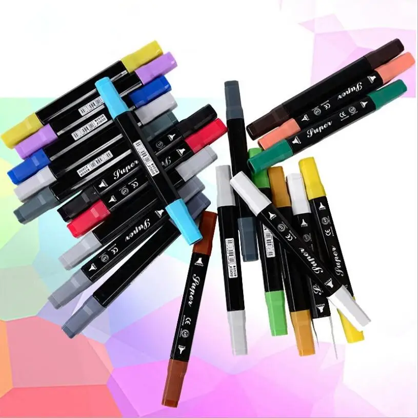 Двойная ручка маркер Wate color Sketch Fineliners материалы для рисования Профессиональные