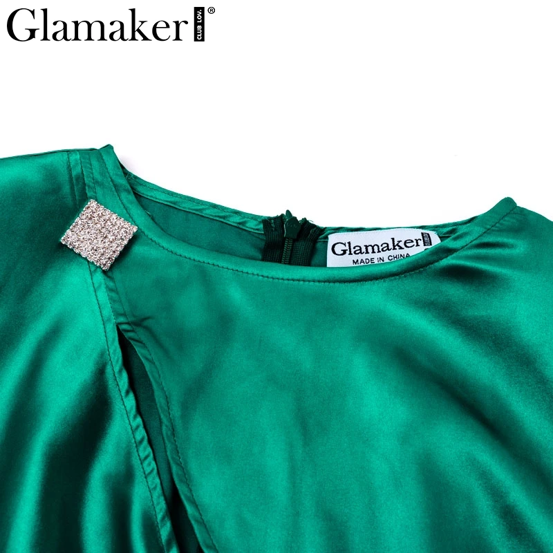 Glamaker, зеленое, сексуальное, сатиновое, макси, зимнее платье, женское, с длинным рукавом, с вырезом, с разрезом, осеннее платье, элегантное, длинное, облегающее, женское платье
