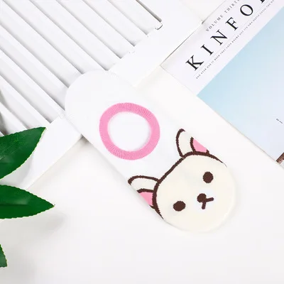 Носки с мультипликационным принтом Rilakkuma Kiiroitori, милые забавные носки, новинка, персонализированные женские хлопковые носки, calcetines mujer divertido - Цвет: 2-5