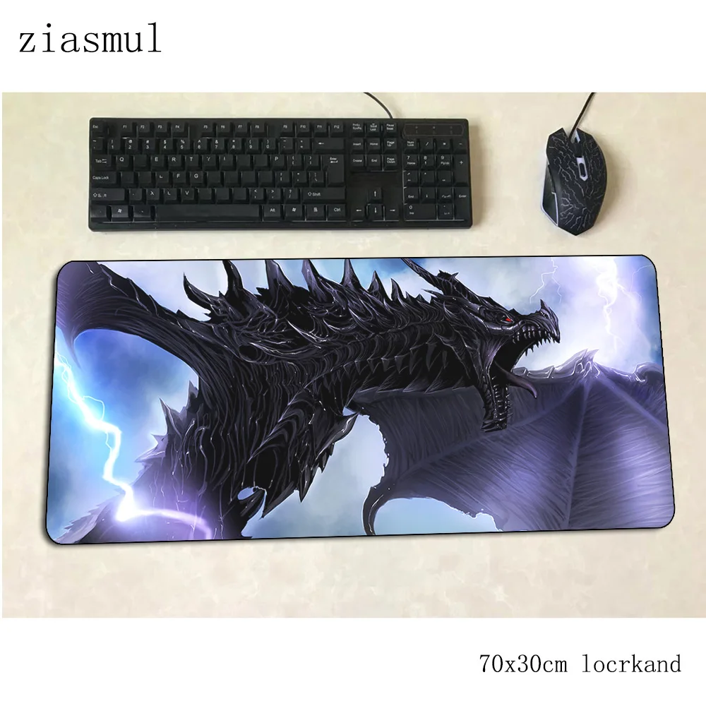 Коврик для мыши skyrim 70x30 см игровой коврик в стиле аниме офисный Настольный