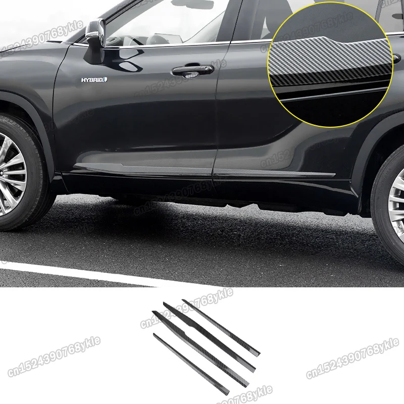 Комплект отделки края автомобильной двери из углеродного волокна для toyota highlander