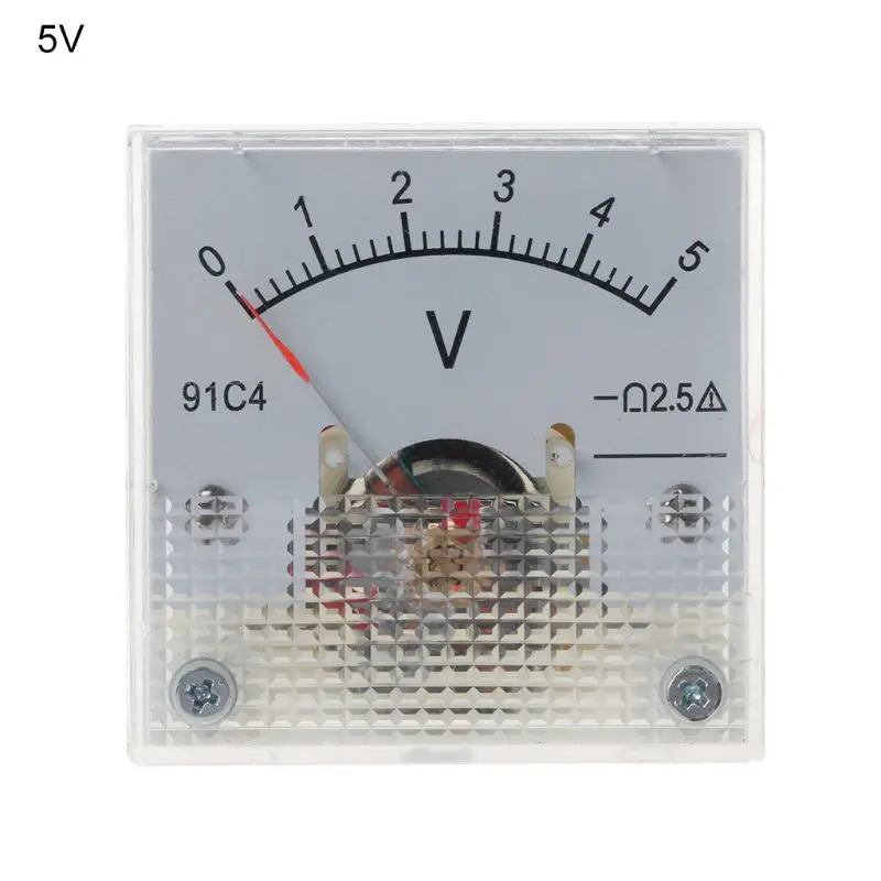 

F2TB 91C4 DC Voltmeter Analog Panel Voltage Meter Mechanical Pointer Type 3/5/10/15/20/30/50/100/150/250V