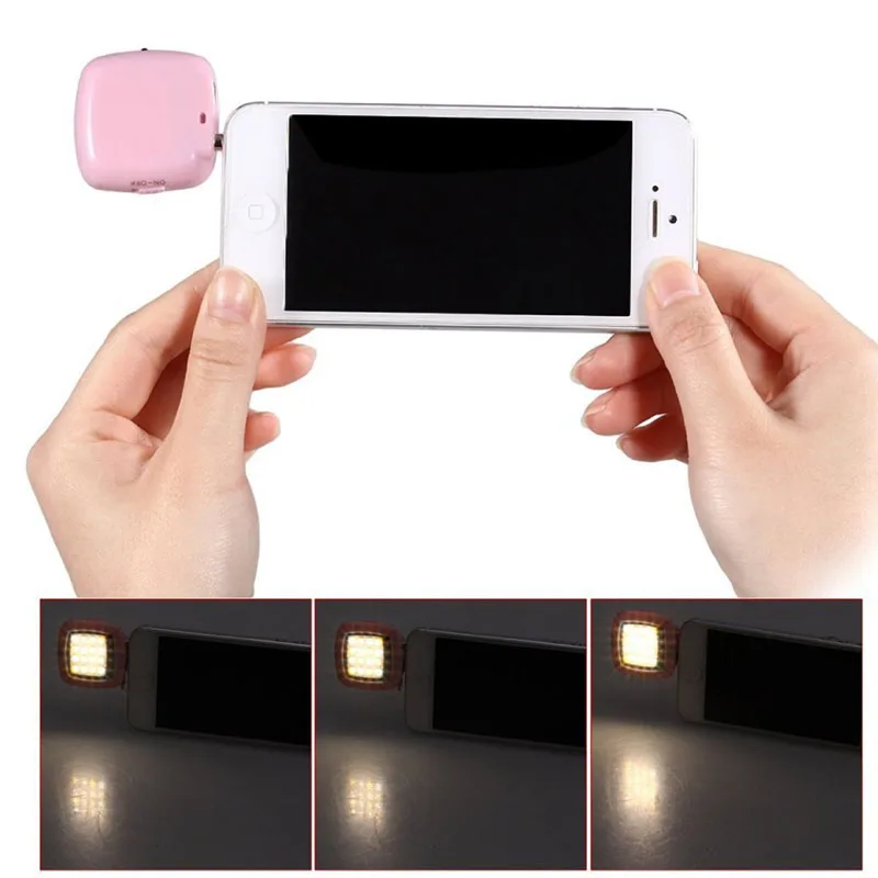 Mini LED Fill Light Portable 16 Spotlight Selfie Flash Lights 3.5mm Jack Plug for iPhone Android Smart Phones OC-shipping | Электроника