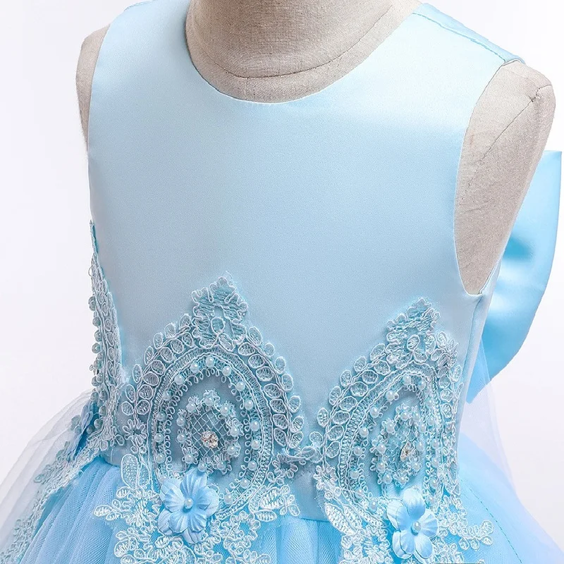 Платья платье принцессы Детские платья для девочек костюм халат детская одежда