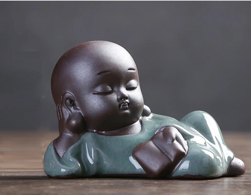 Cute little tea pet boutique can raise purple sand characters coffee table set decoration | Дом и сад