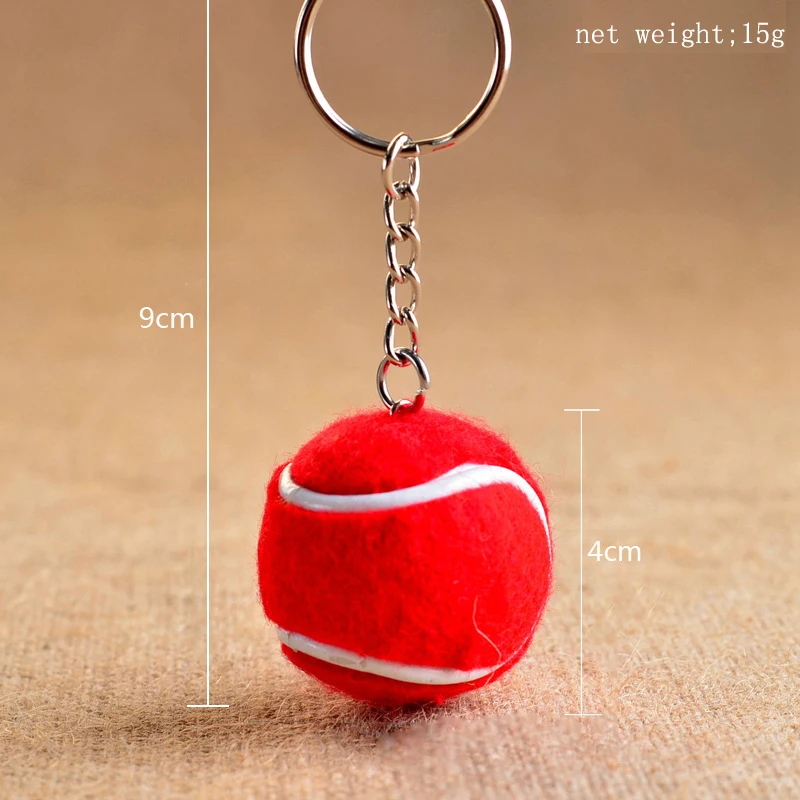 Большой размер 3D брелок для ключей теннис женских брелоков с теннисным мячом