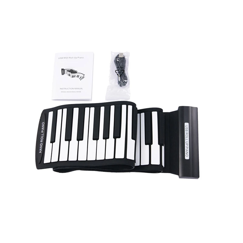 Portable Flexible 88 Keys USB MIDI Keyboard Piano Professional Electronic Roll Up Piano for Beginner Kids Children Toys Gift