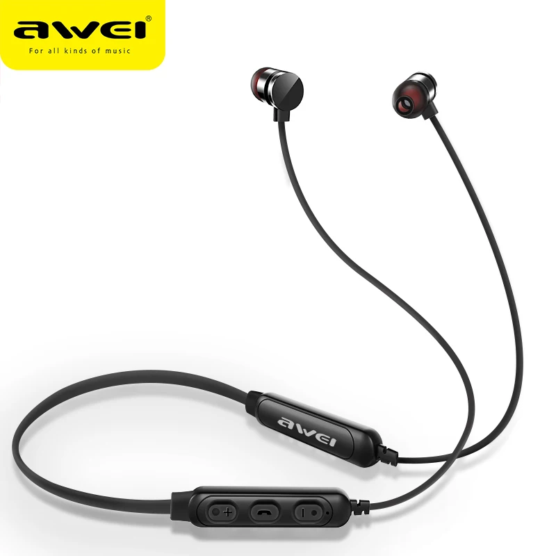 AWEI T11S Bluetooth наушники Беспроводная гарнитура с микрофоном шейным 3D бас стерео спортивные наушники для телефона fone de ouvido