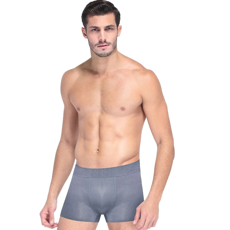 Free Choice Panties Men's New Design Silky And Supple Underpants Comfortable Seamless Health Dyeing Boxer Shorts 5 Pcs/Set