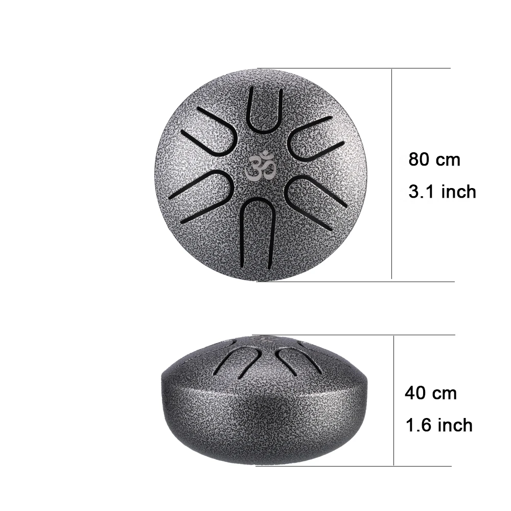 Продажа Стальной барабан для языка Hlру Handpan, волшебный ритм, 3 дюйма, 6 нот, Музыкальный барабан, ударный ручной барабан, музыкальный инструмент