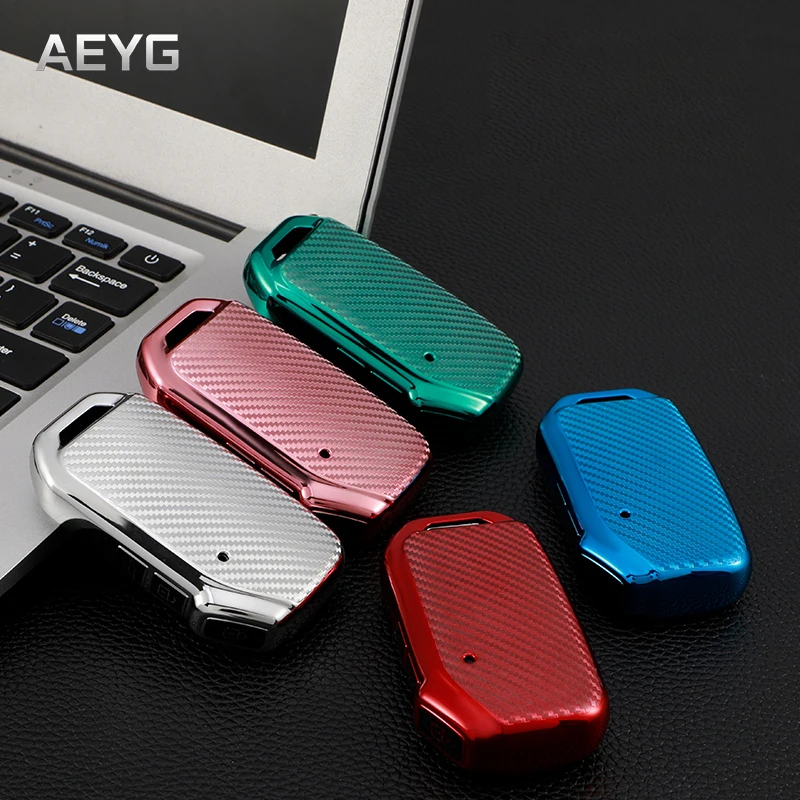 

Carbon Filber Tpu Car Key Case Cover Shell Fob For KIA Sportage Ceed Sorento Cerato Forte Protection Keychain Shell Accessories