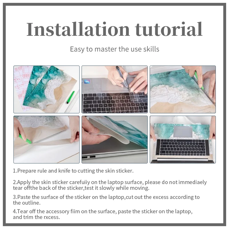DIY темно в геометрическом стиле ноутбук кожи виниловые наклейки 11 &quot12&quot 13 &quot14&quot