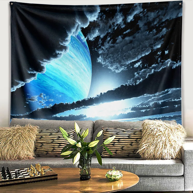 Тканевый фон для фотосъемки с изображением волн Луны моря 3D-печать на стене