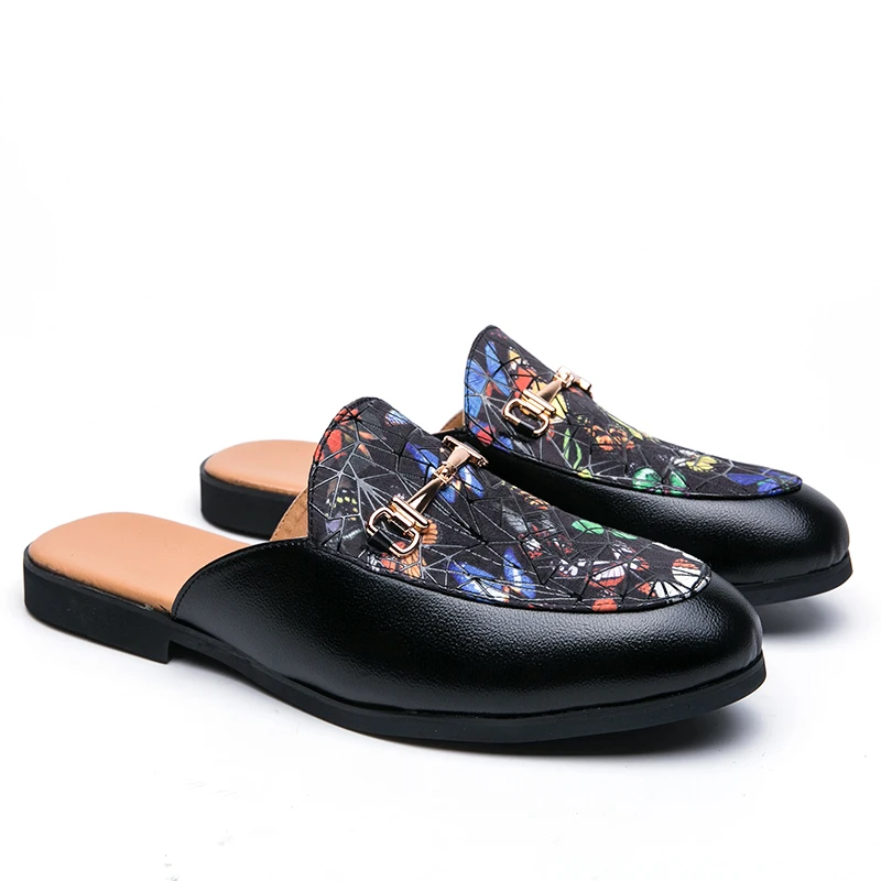 Шлепанцы Мужские дышащие на плоской подошве сланцы пушистые плюшевые сандалии