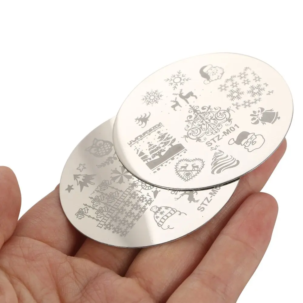 Шаблоны для ногтей с Санта Клаусом снежинкой рождественской елкой шаблоны